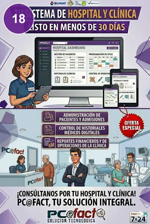 Sistema para Hospital y Clínica — oferta PCEFACT PERU