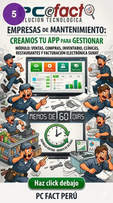 App para Empresas de Mantenimiento — oferta PCEFACT PERU