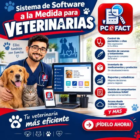 Sistema de Software a la Medida para Veterinarias — oferta PCEFACT PERU
