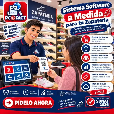 Sistema Software a Medida para tu Zapatería — oferta PCEFACT PERU